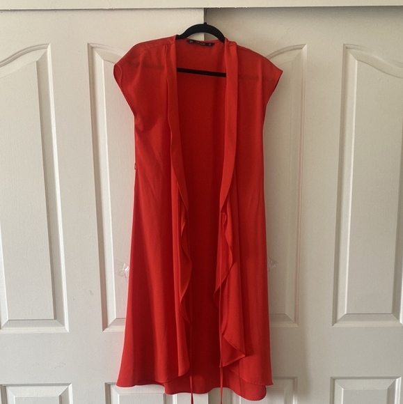 Zara Elegant Red Sleeveless Dress. Size XS - Picture 1 of 7